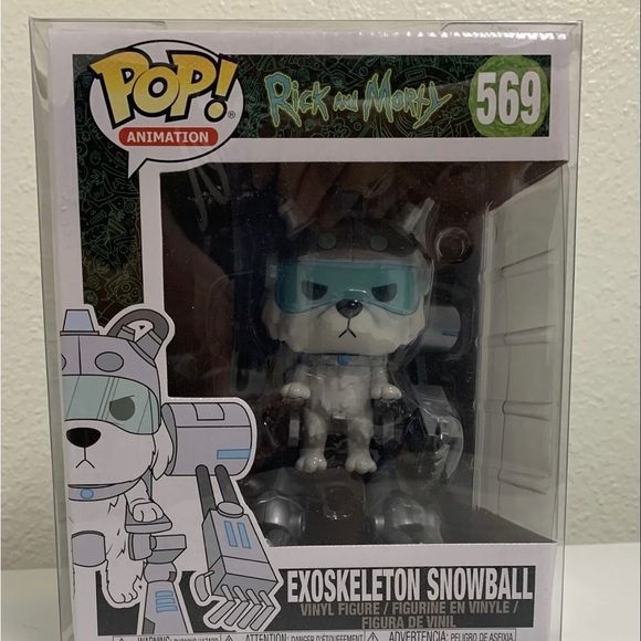 NIB Funko Pop Rick & Morty Exoskeleton Snowball #569 W/ Protector